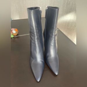 The Row Classic Calf Gloria Bootie Navy